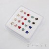 MULTI CZ FLOWER 316L SURGICAL STEEL NOSE BONE NOSE RING BOX